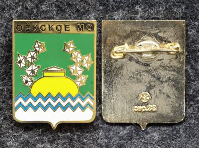 Знак Герб Оёкское МО Иркутская область (эмаль) Знак Герб Оёкское МО Иркутская область (эмаль)