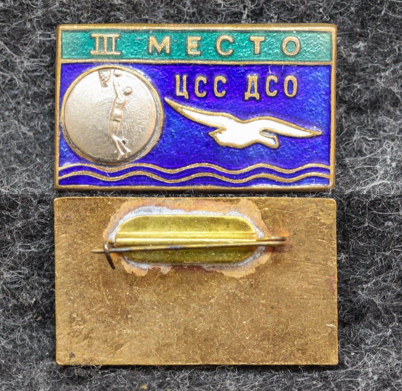 Призовой знак первенства ДСО Буревестник Баскетбол III место от Аукциона Значки и Знаки