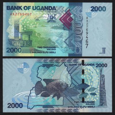 Банкнота Уганда 2000 шиллингов 2010 год UNC! Банкнота Уганда 2000 шиллингов 2010 год UNC!