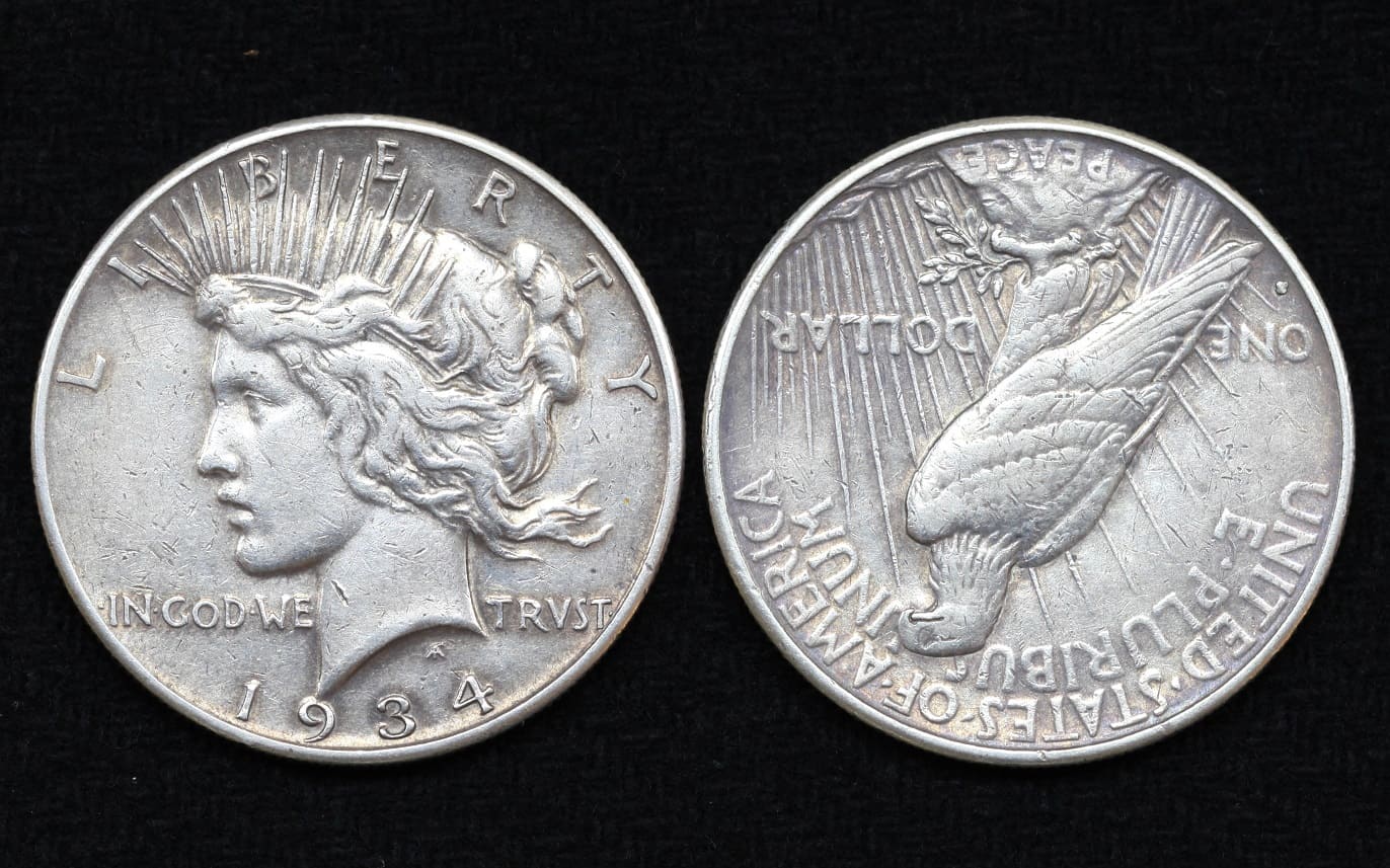 Монета США 1 доллар 1934 год (№76) от Аукциона Значки и Знаки