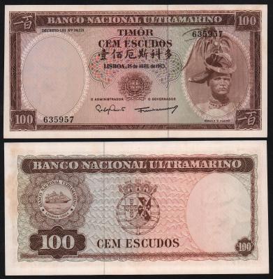 Банкнота Тимор 100 эскудо 1963 год UNC! Банкнота Тимор 100 эскудо 1963 год UNC!