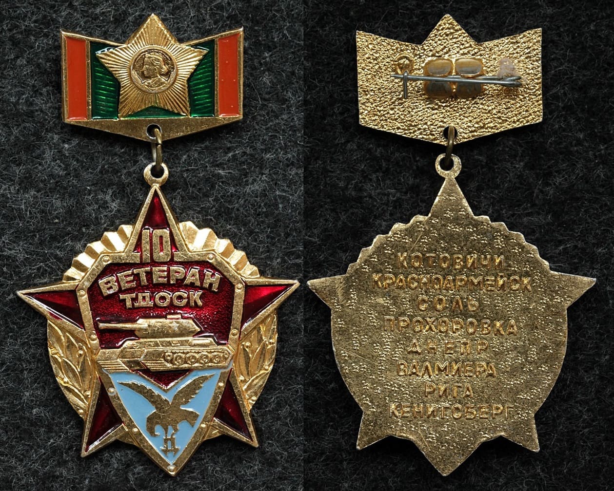 Знак Ветеран 10 ТДОСК танковая дивизия от Аукциона Значки и Знаки