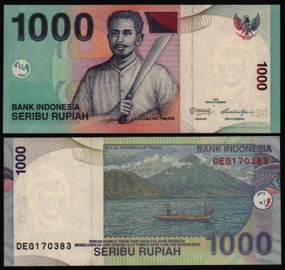 Банкнота Индонезия 1000 рупий 2012 год UNC! Банкнота Индонезия 1000 рупий 2012 год UNC!