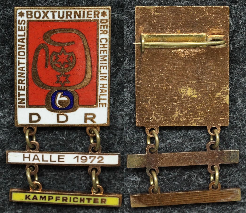 Официальный знак Международный турнир по боксу, Halle 1972 год СУДЬЯ от Аукциона Значки и Знаки
