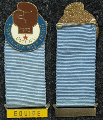 Официальный знак Спартакиада Чехословакии, Бокс 1973 год