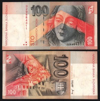 Банкнота Словакия 100 крон 1993 год Из оборота! Банкнота Словакия 100 крон 1993 год Из оборота!