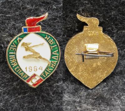 Знак 5 летняя спартакиада ТФК 1984 год ДСО Спартак ( Техникум физической культуры )