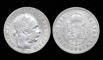 Монета Венгрия 1 форинт 1883 год (44) Монета Венгрия 1 форинт 1883 год (44)