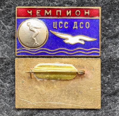 Призовой знак первенства ДСО Буревестник Плавание чемпион Призовой знак первенства ДСО Буревестник Плавание чемпион