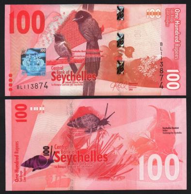 Банкнота Сейшелы 100 рупий 2016 год UNC! Банкнота Сейшелы 100 рупий 2016 год UNC!