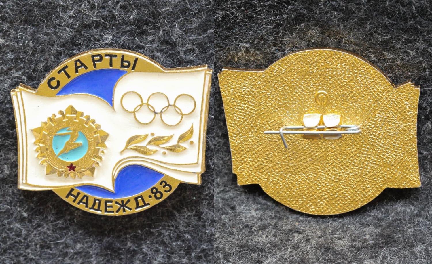 Знак ЦК ВЛКСМ Всесоюзный слет победителей детских спортивных игр Старты надежд ГТО олимпиада 1983 год от Аукциона Значки и Знаки