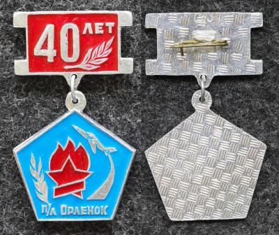 Знак Пионерский лагерь Орлёнок 40 лет